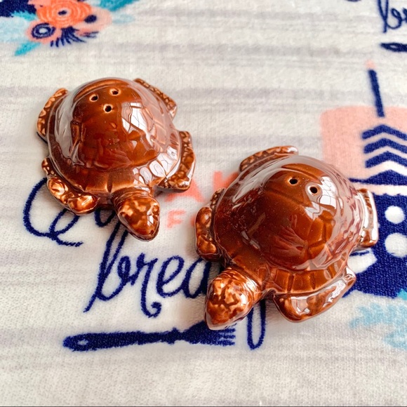 Other - 🐢 Ceramic Turtle Kitchen Salt & Pepper Shakers 🐢